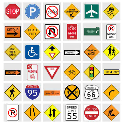 collection of road signs