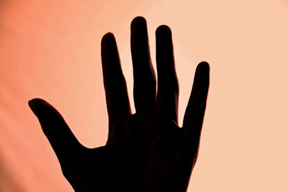 silhouette of a hand