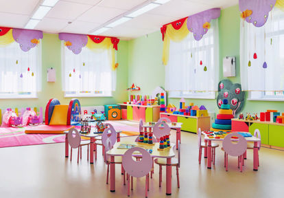 empty early childhood classroom