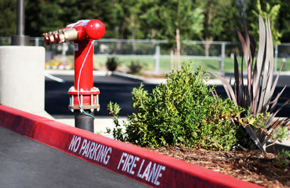 fire lane and hydrant